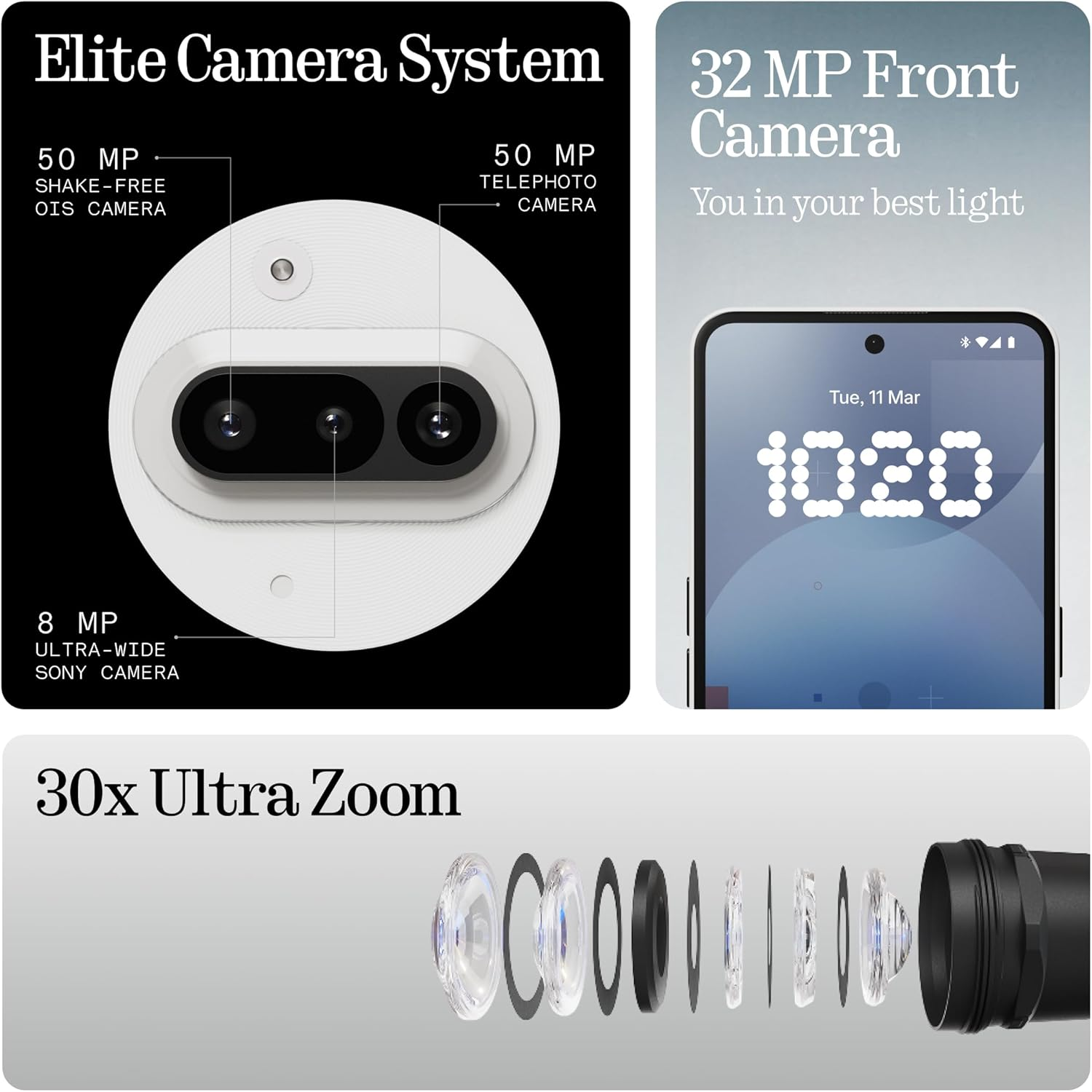 Nothing Phone (3A) (White, 8GB RAM, 256GB) image number 4