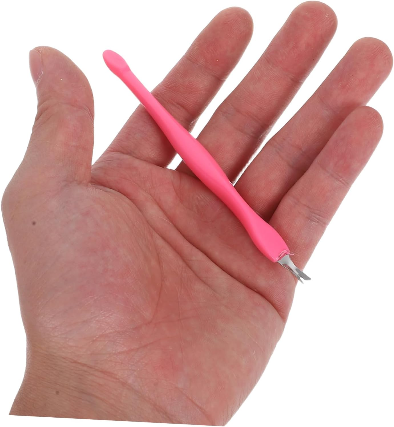 HAPINARY 24Pcs Nail Cuticle Pusher Tool Durable Stainless Steel Cuticle Remover Forks Ergonomic Grip for Precise Dead Skin Removal Home Pedicure - Pink image number 2