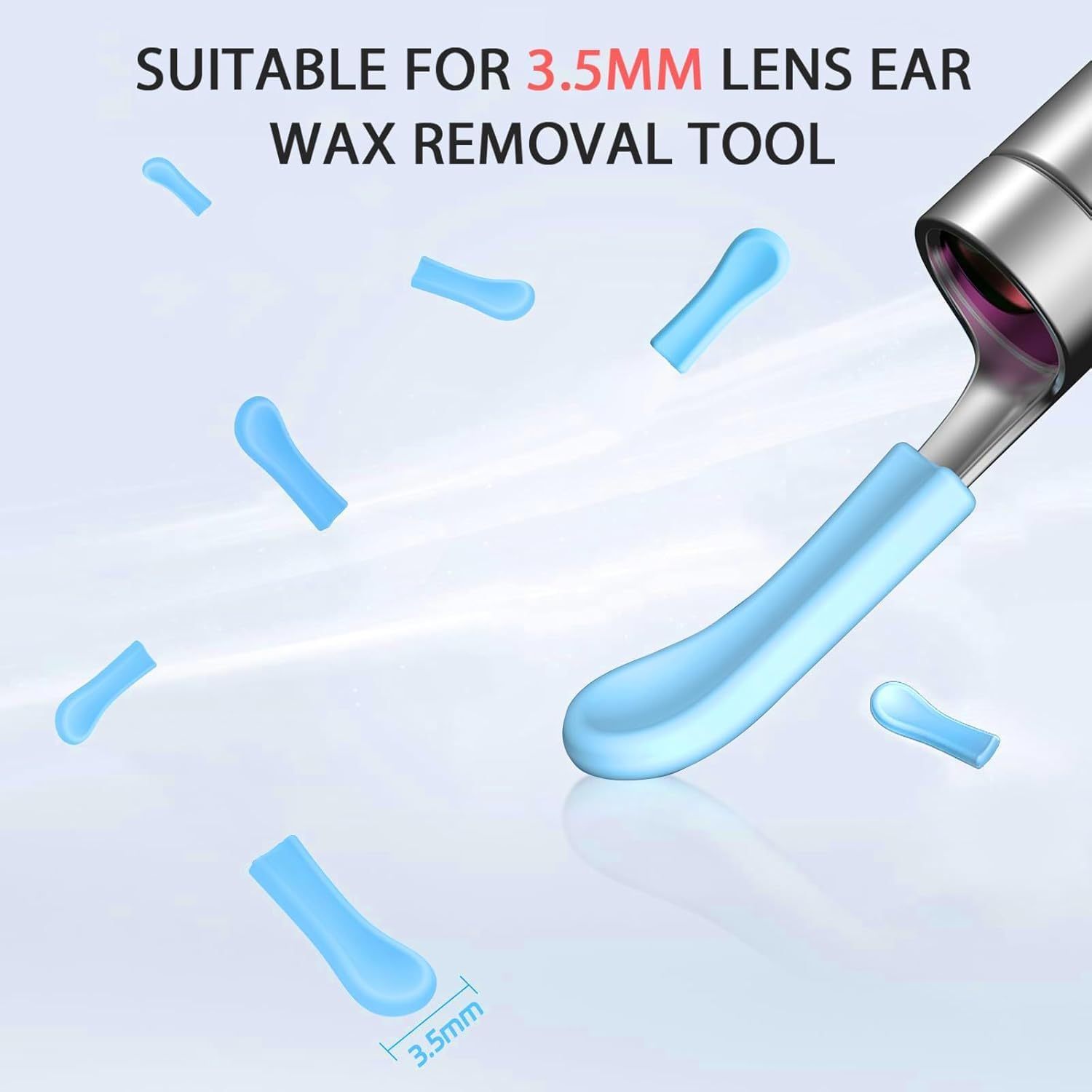 40 Pcs Silicone Ear Spoon Tips Replacement Set, Ear Wax Removal Replacement Tips for Wet Dry Ear Wax Cleaning, Ear Cleaner Spoon Tip Ear Wax Pick Removal Tips for Teens Adults image number 1