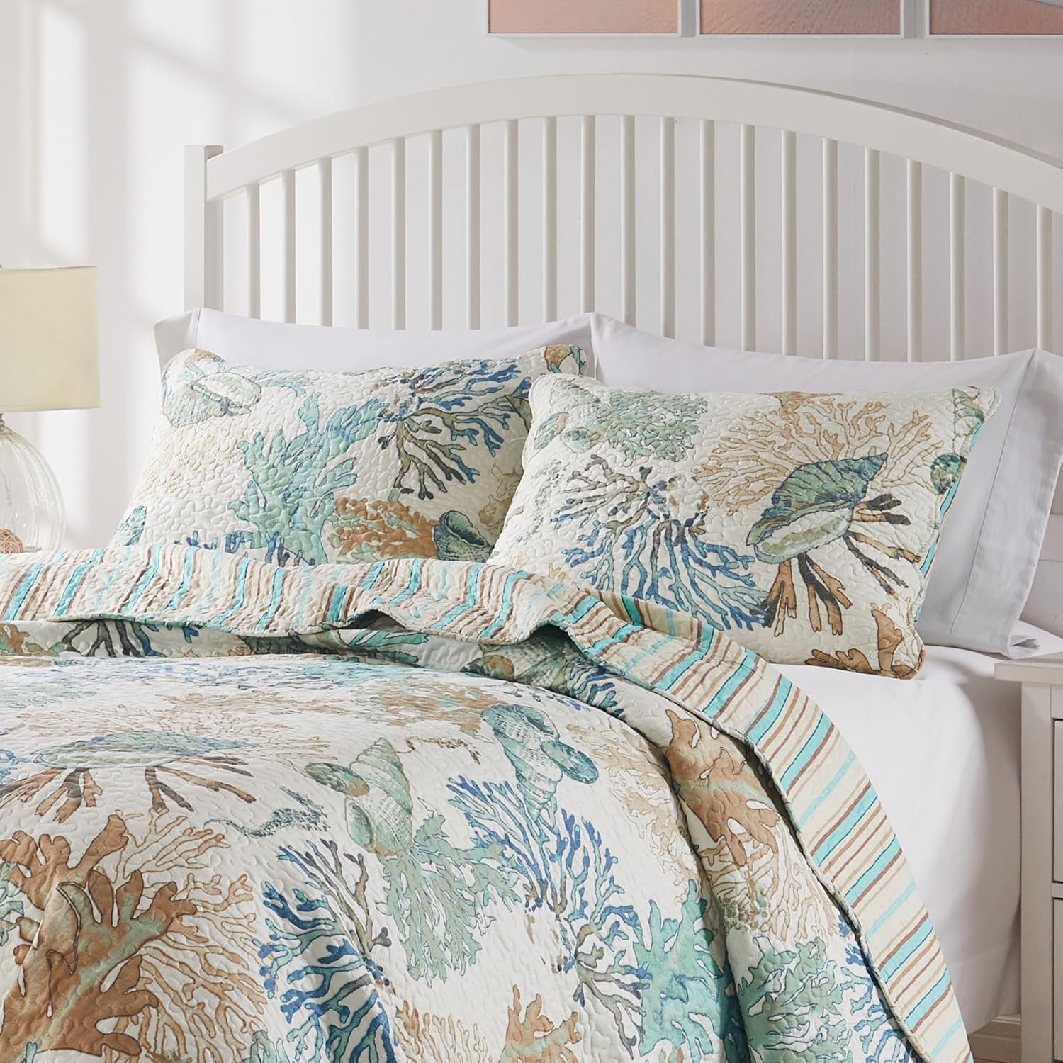 Barefoot Bungalow Atlantis Pillow Sham, Standard, Jade image number 3