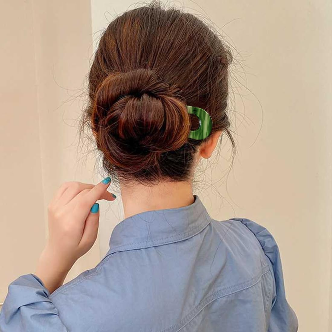 SGERUFZ 2 Pieces U Shaped Hair Clips Hair Clips Hairstyle French Hair Clips Hair Accessories for Girls and Women