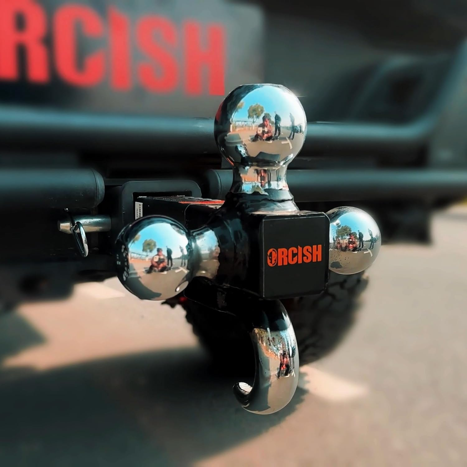 ORCISH Trailer Hitch Tri-Ball Mount with Hook & Pin, Trailer Ball Size 1-7/8", 2" and 2-5/16", Fit 2 Inch Hitch Receiver, 2/3 in 1 Ball Truck Hitch, Tow Hitch - Classic image number 3