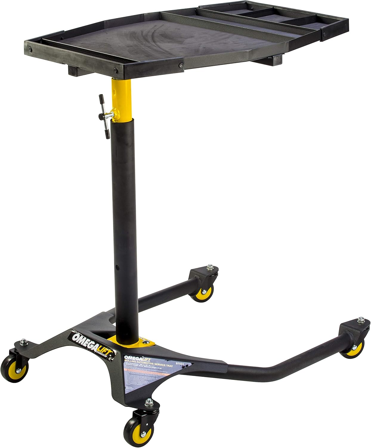 Omega Lift 97531 Rolling Automotive Service Tray, 1 Pack, Black image number 5