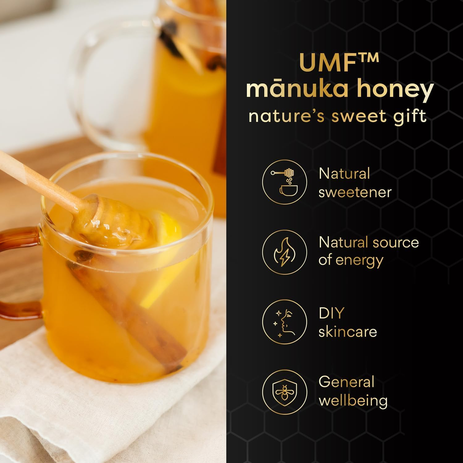 Mother Earth UMF 5+ (MGO 83+) Manuka Honey, 250G | Premium, Authentic, Monofloral UMF Certified Manuka Honey from New Zealand. Exceptional Natural Sweetener for General Health and Wellbeing - Umf 5+ 500G image number 2