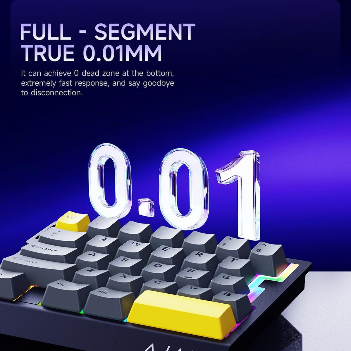 A.JAZZ AK029 Wired One-Handed RGB Gaming Keyboard,29-Key Layout with Magnetic Switch 8Khz Polling Rate,Hotswap Custom Mechanical Keyboard Adjustable Actuation,Esports-Grade Gasket Keypad for Gamer image number 4