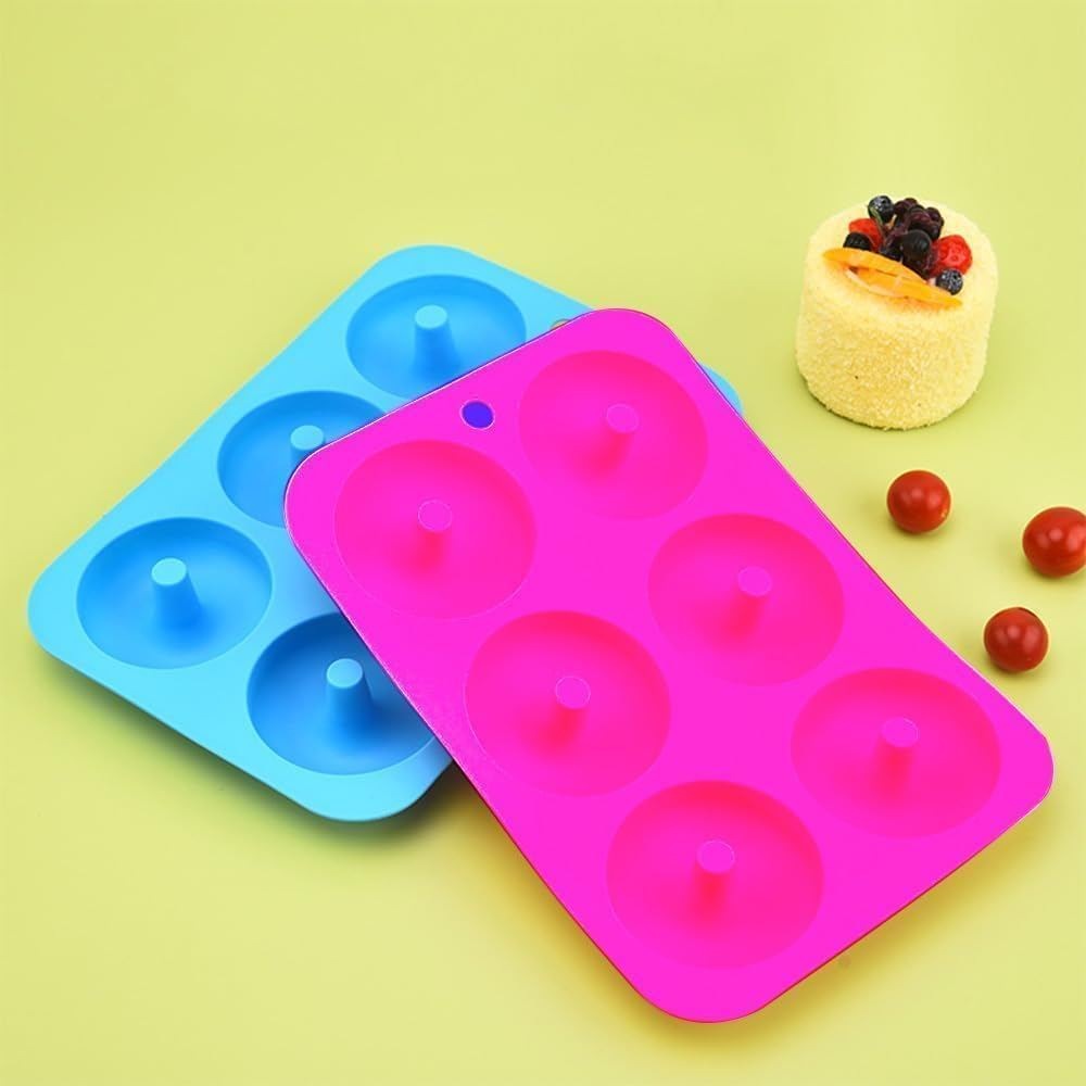 3-Pack Silicone Baking Tray Onut Baking Pan Baking Tray Bakeware of Non-Stick Donu100% Nonstick Silicone.Bpa Free Mold Sheet Tray.Tray Measures 10X7 Inches.Fda Approved Food Grade.Easy Clean