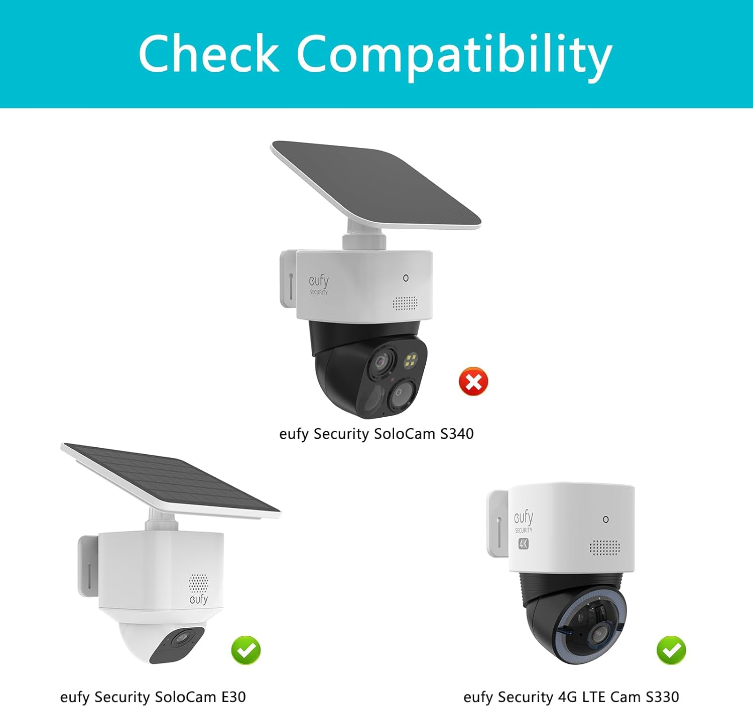 TIUIHU Camera Rain Cover for Eufycam Solo E30/Eufy 4G LTE Cam S330, Outdoor Camera Weather Protection/Sun Protection Camera Accessory for Eufy Solocam E30 & Eufy 4G LTE Surveillance Camera image number 3