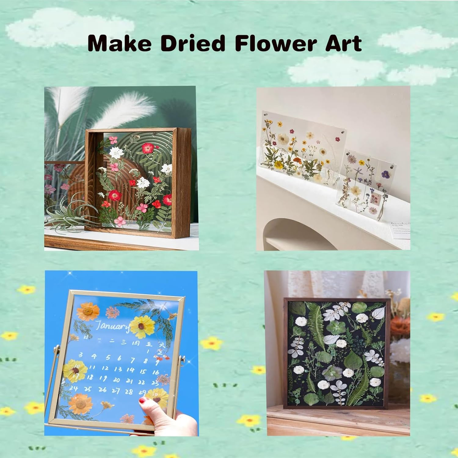 XICEN Flower Pressing Kit, 10 Layers Wooden Press for Adults, Making Dried Flowers, DIY Crafts (Beige-30X21Cm, Non-Foldable) image number 2