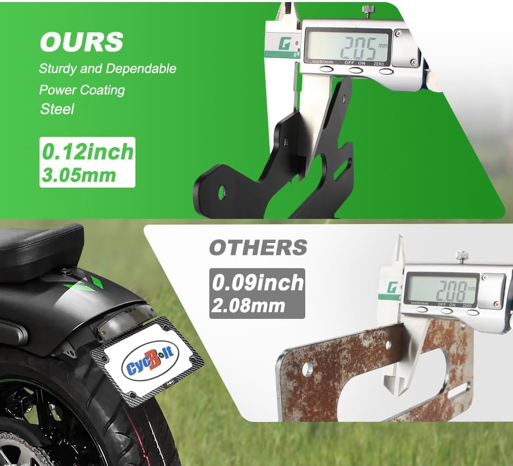 Fender Eliminator Fit for Vulcan Caf&eacute; 2025-2018 Tail Tidy Vulcan S Cafe ABS 2025-2016 Vulcan S License Plate Bracket Holder Mount Fit with Turn Signals Tail Light image number 2