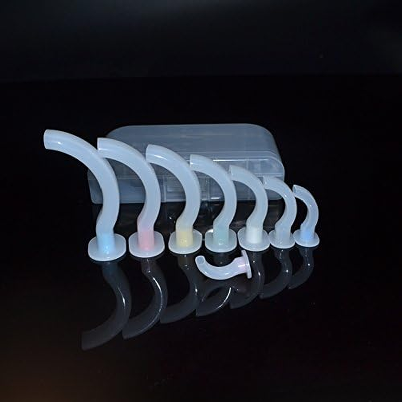ELYSAID 8 Pieces/Set Plastic Case Gas Guide Tube Disposable Oral Airway Tube for First Aid Airway Kit with Plastic Case image number 2