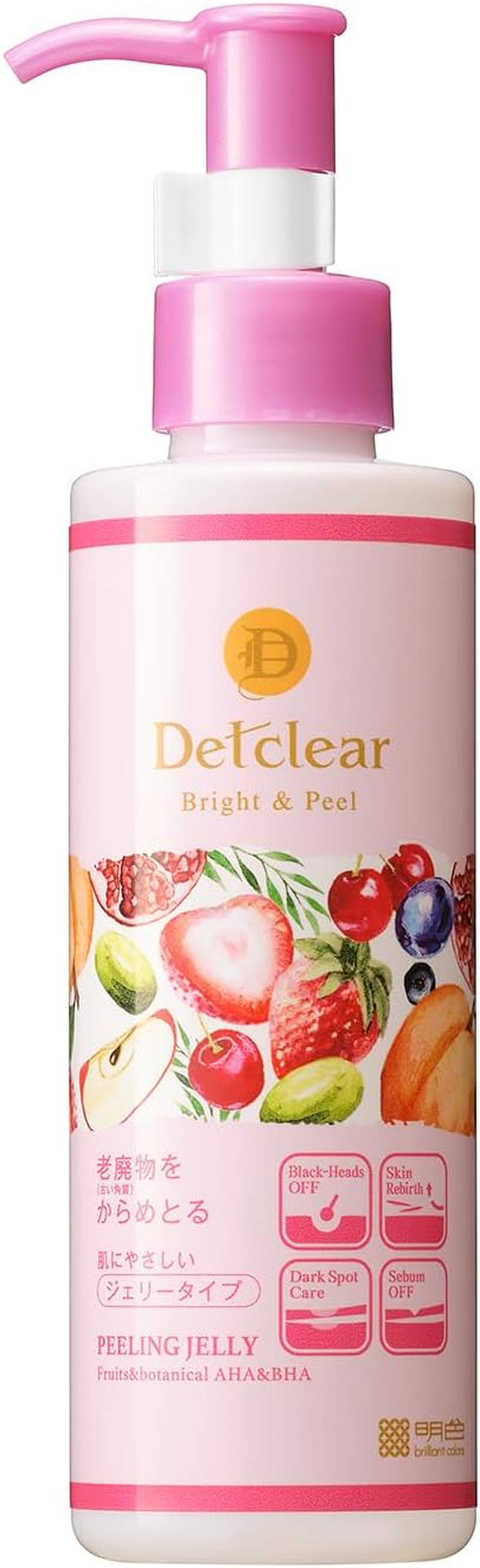 Det Clear (Amazon.Co.Jp Exclusive) DET Clear Bright & Peel Peeling Jelly, Mixed Berry Scent, 6.1 Fl Oz (180 Ml), Made in Japan (Exfoliating/Pore Care)