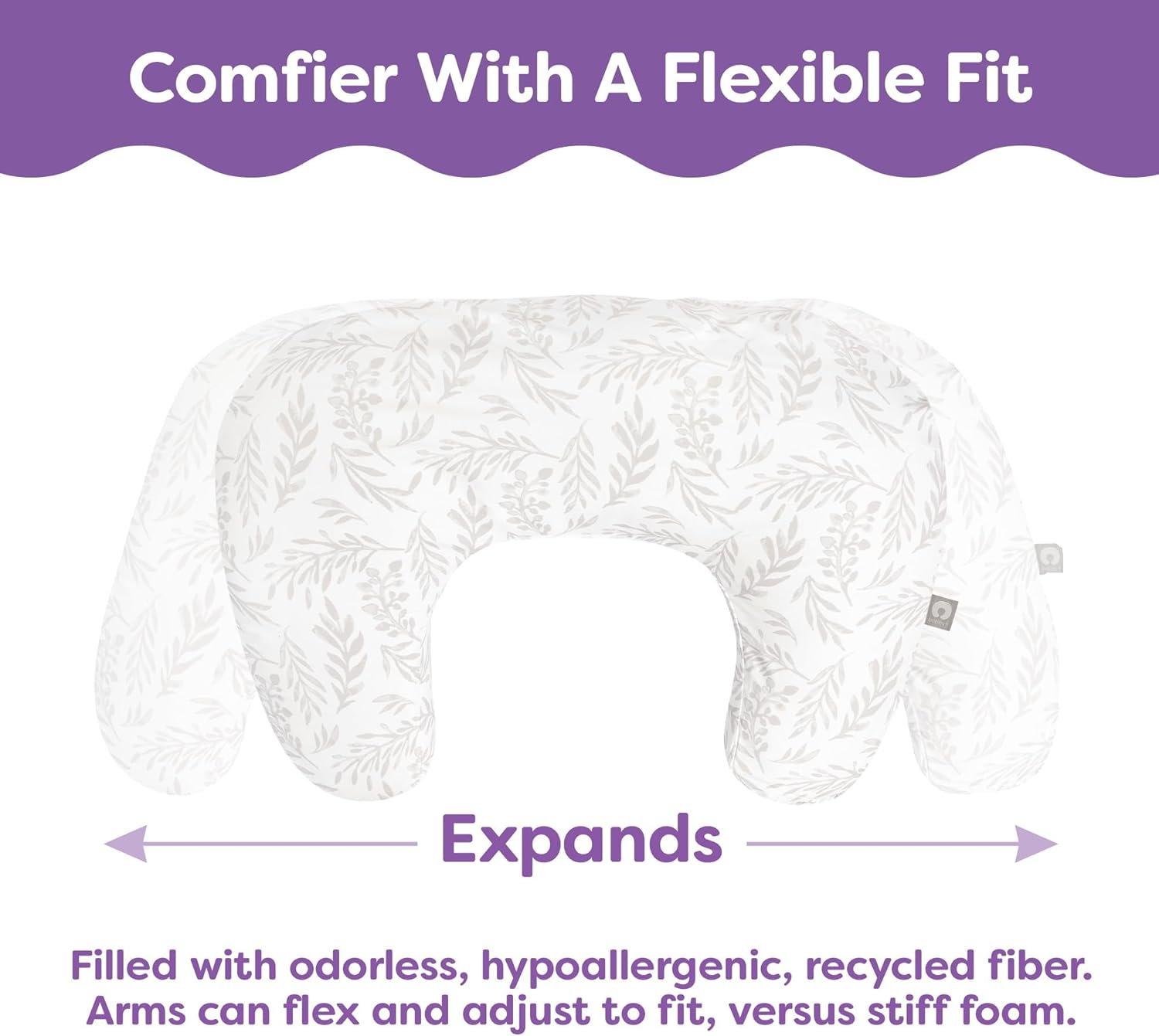 Boppy Nursing Pillow - Ergonomic Bottle & Breastfeeding Pillow with High, Firm, Large Area, Water-Repellent Cushion with Washable Cover; Baby Safety Alliance Verified - Colorful Forest Animals image number 2