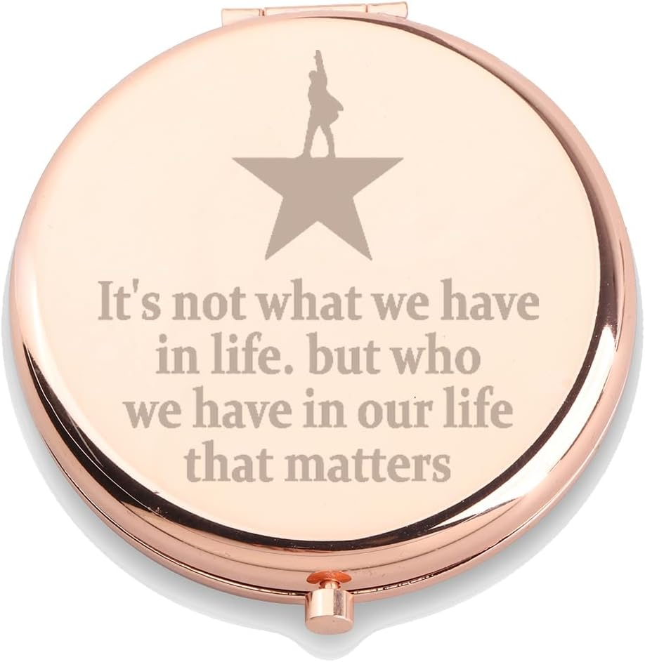 WUSUANED Hamilton Star Makeup Mirror Hamilton Musical Gift Broadway Musical Inspired Mirror Musical Drama Lover Gift Hamilton Fan Gift (Hamilton Star Mirror)