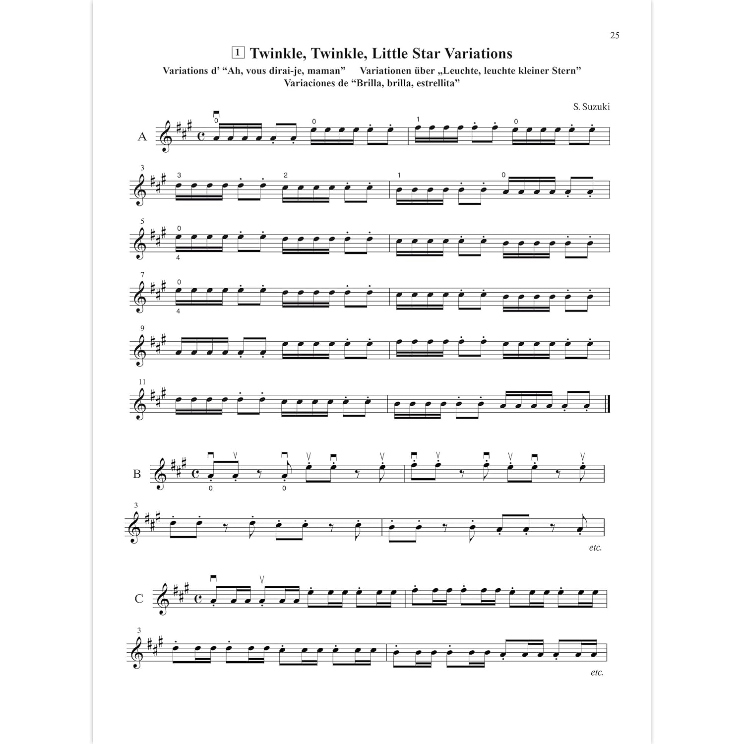 Suzukio Violin School Volume 1 Violin Part (Revised Edition): International Edition image number 3