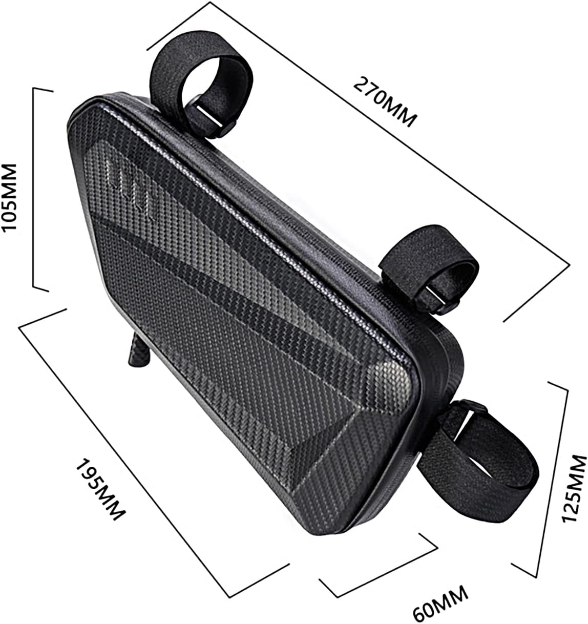 RAPIDSKY Bicycle Hard Shell Triangle Upper Tube Motorcycle Tail Saddle Bag Bike Waterproof Frame EVA Hard Shell Side Hanging Seat Tube Accessories Storage image number 4