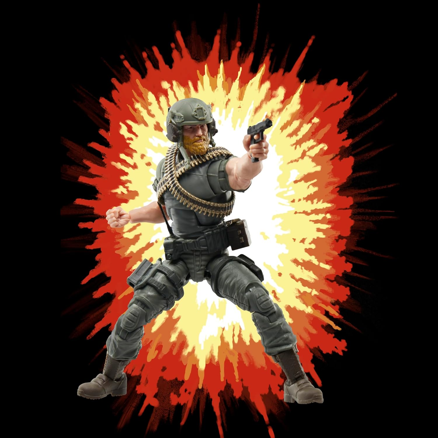 G.I. Joe Classified Series Retro Cardback Craig &ldquo;Rock &rsquo;N Roll&rdquo; Mcconnel, Collectible 6 Inch Action Figure with 9 Accessories