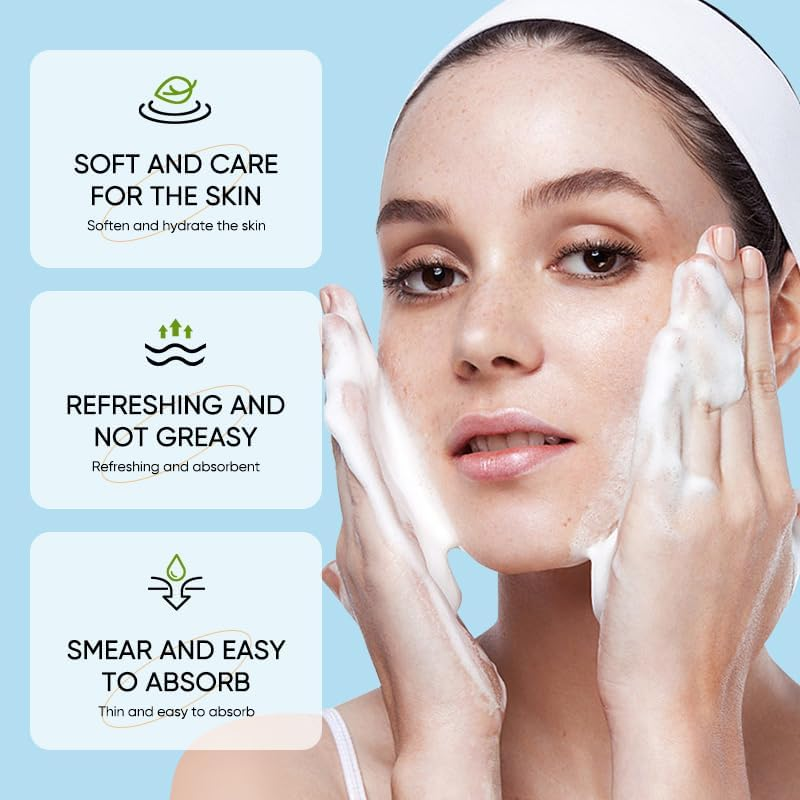 Aloe Vera Face Mousse, Deep Cleansing, Balances Skin Oil image number 3
