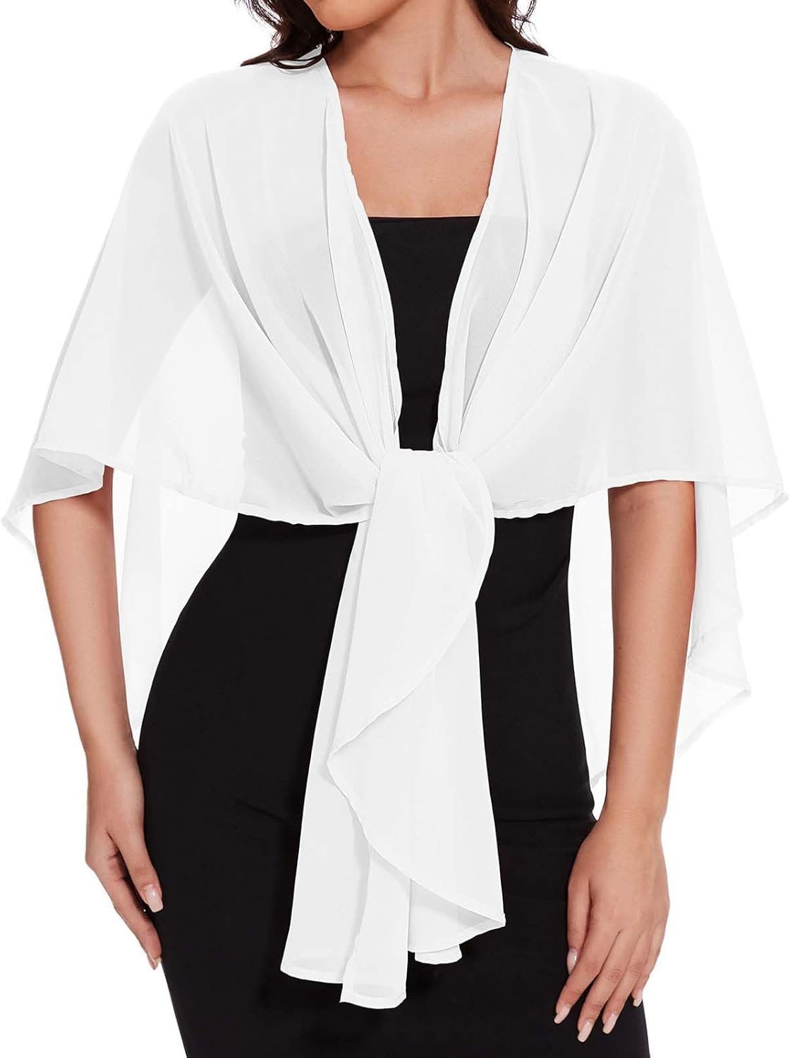 CHICGAL Shawls and Wraps for Evening Dresses Sheer Womens Chiffon Scarf Wedding Bridal Cover Up