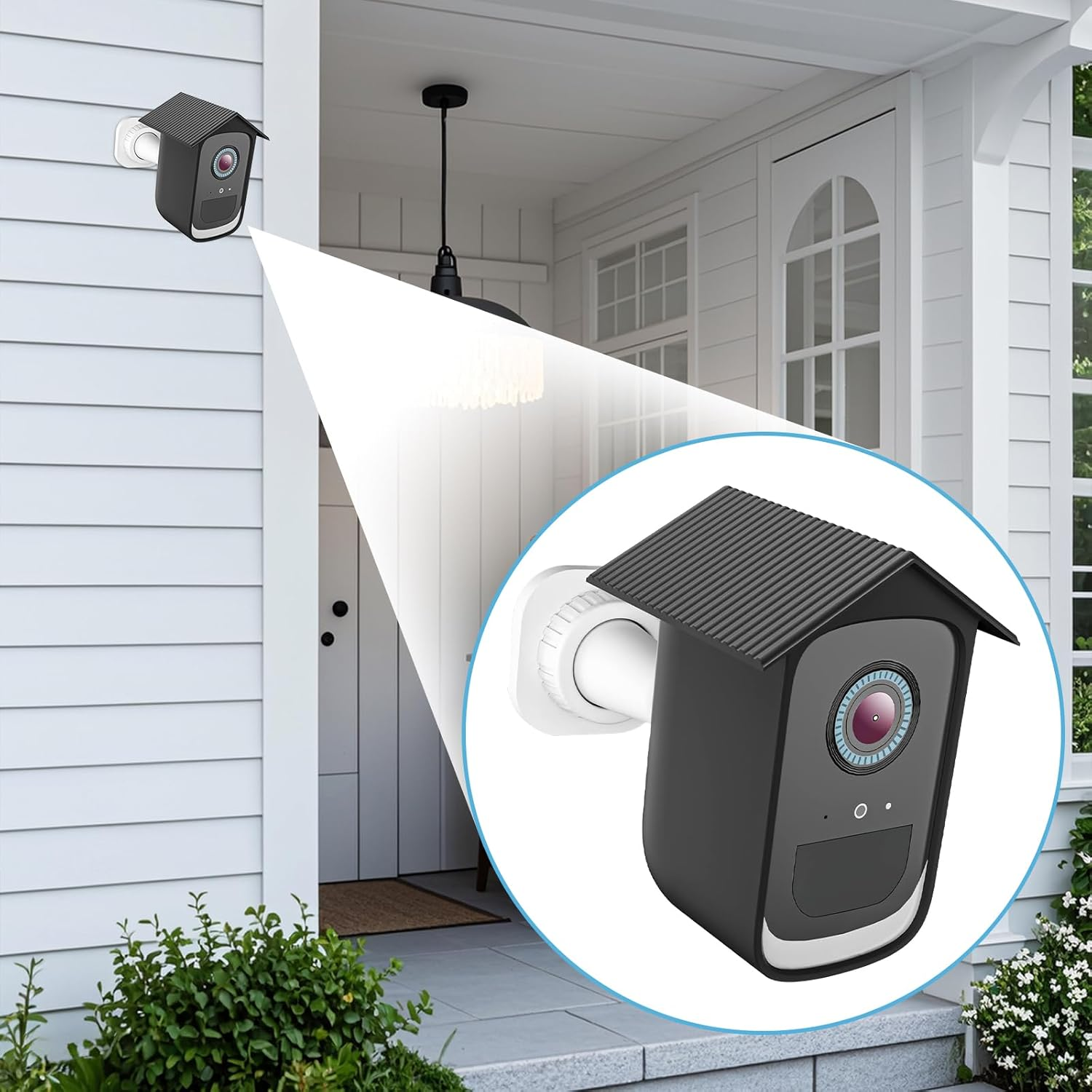 Hshenjhu Pack of 2 Weatherproof Silicone Case for Eufycam 2C/2C Pro, Eufycam 2C Black Silicone Protective Case, Waterproof Silicone Camera Protection, Waterproof, Soft, Durable, for Indoor and Outdoor image number 6