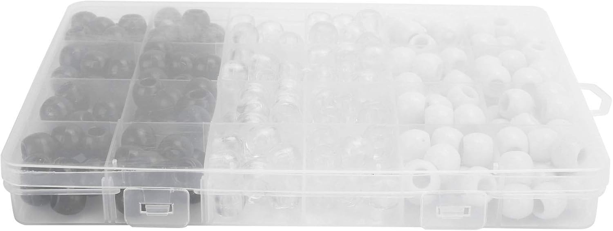 Dreadlock Bead Set Delicate Durable Hair BRAIDING Ring Decoration Supplies for Daily Life Office Parties Black White Transparent image number 2