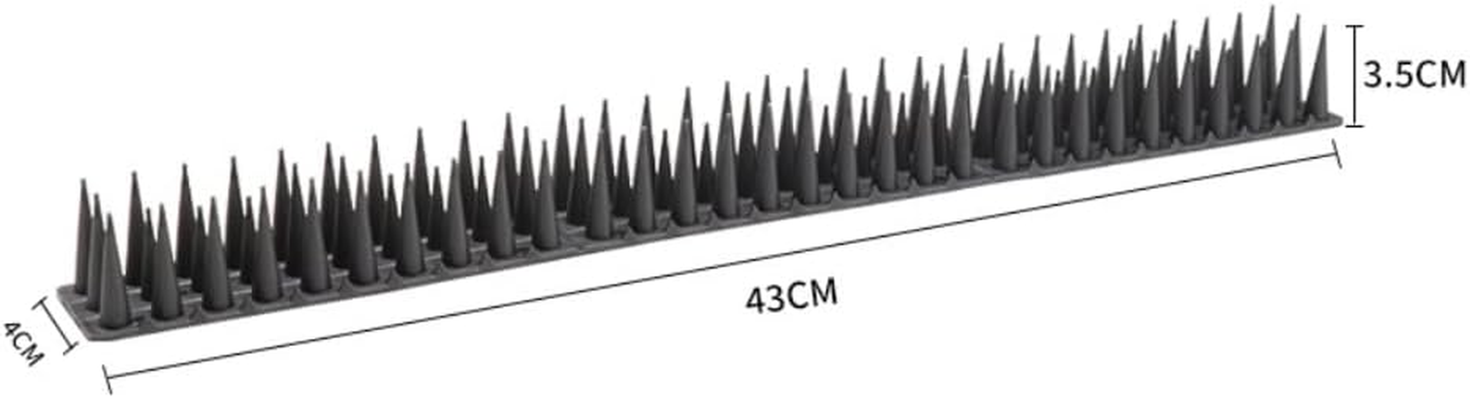 Bird Spikes for Outside,Plastic Fence Spikes anti Climb Spikes for Pigeon Cat Racoon,Windowsill Fence Roof Keeping Birds Away,Keep Birds from Building Nest (24, Black) image number 3