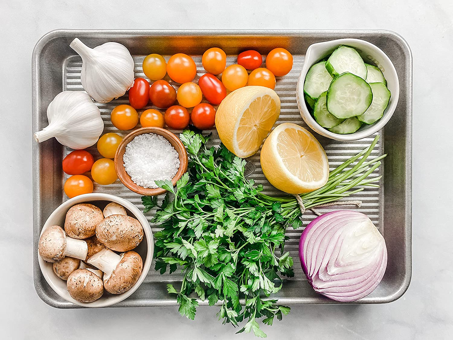 USA Pan 3-Piece Warp Resistant Non-Stick Aluminized Steel Bakeware Set image number 1