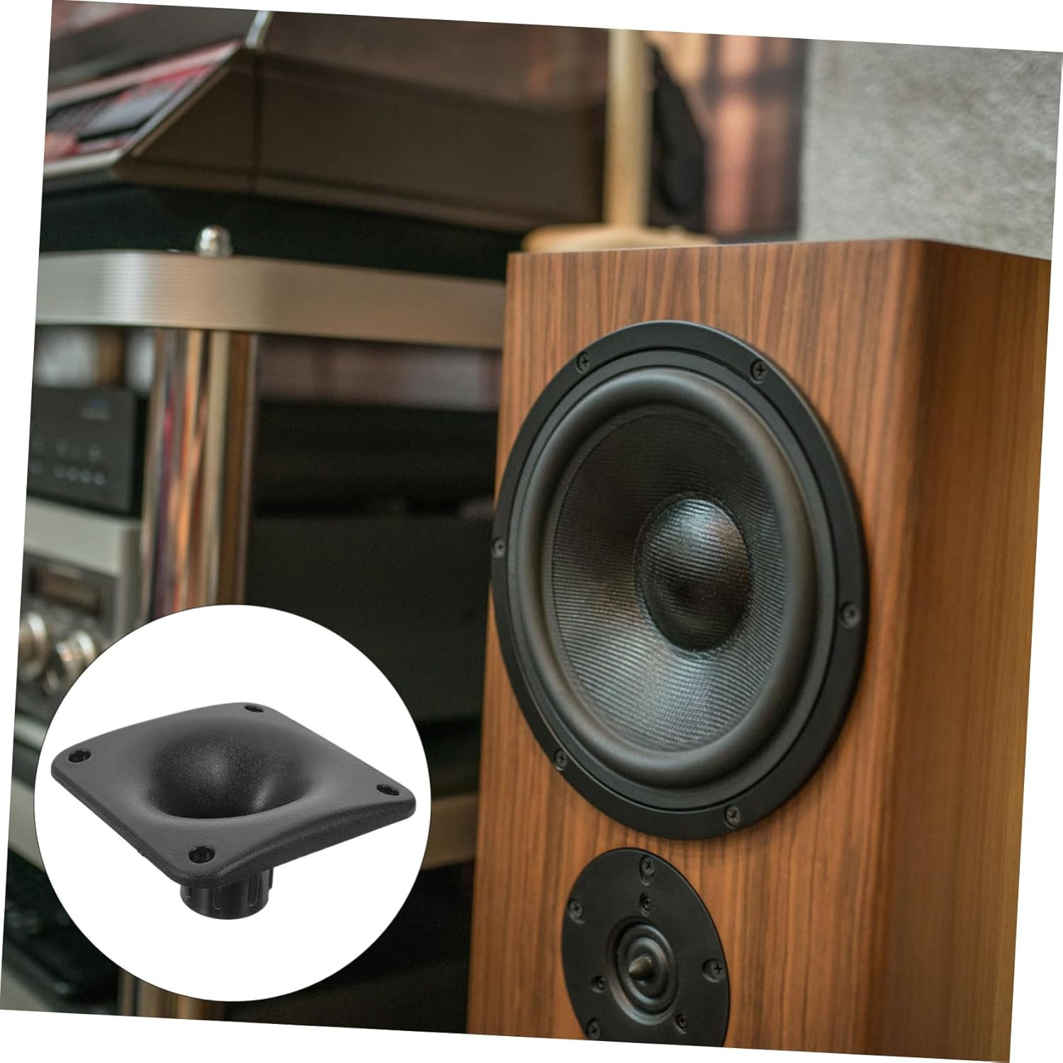 MUELODSIC Multi-Use Horn Speaker Black Compact Stage Loudspeaker Accessory for Show Reliable Installation image number 2