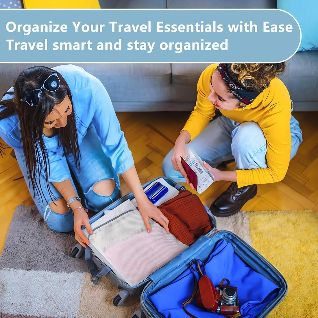 3Pcs Honeycomb Mesh Laundry Bags, Zipper Net Mesh Wash Bag, Travel Laundry Bag Delicates Bag, Durable Washing Bag for Delicates Lingerie Sweater Undergarment (12 X 16 Inches) image number 2