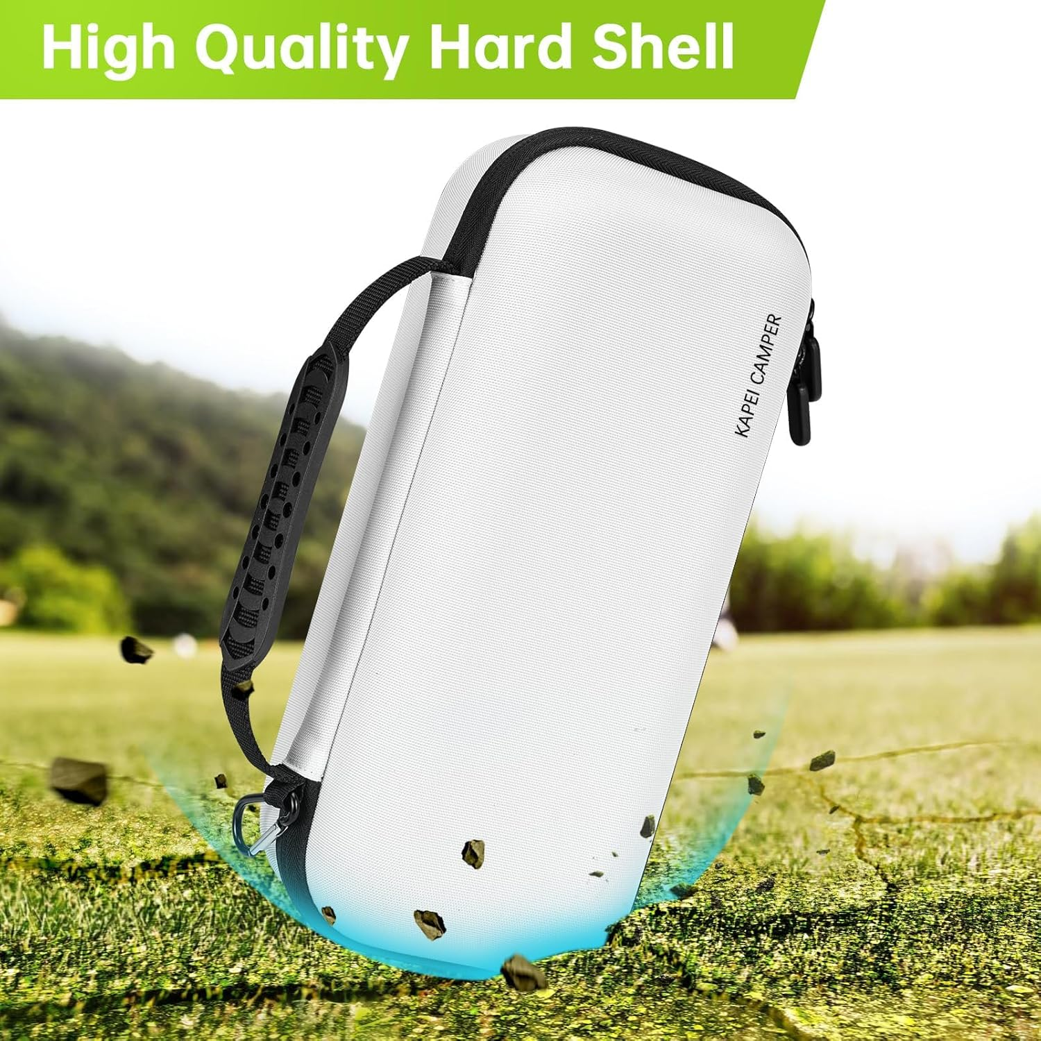 Golf Glove Holder with Removable Golf Glove Shaper, Protective Hard Shell Golf Accessories Case Bag with 2 Dividers Fits Balls, Tees, Markers, Divot Tools, Golf Essentials image number 6