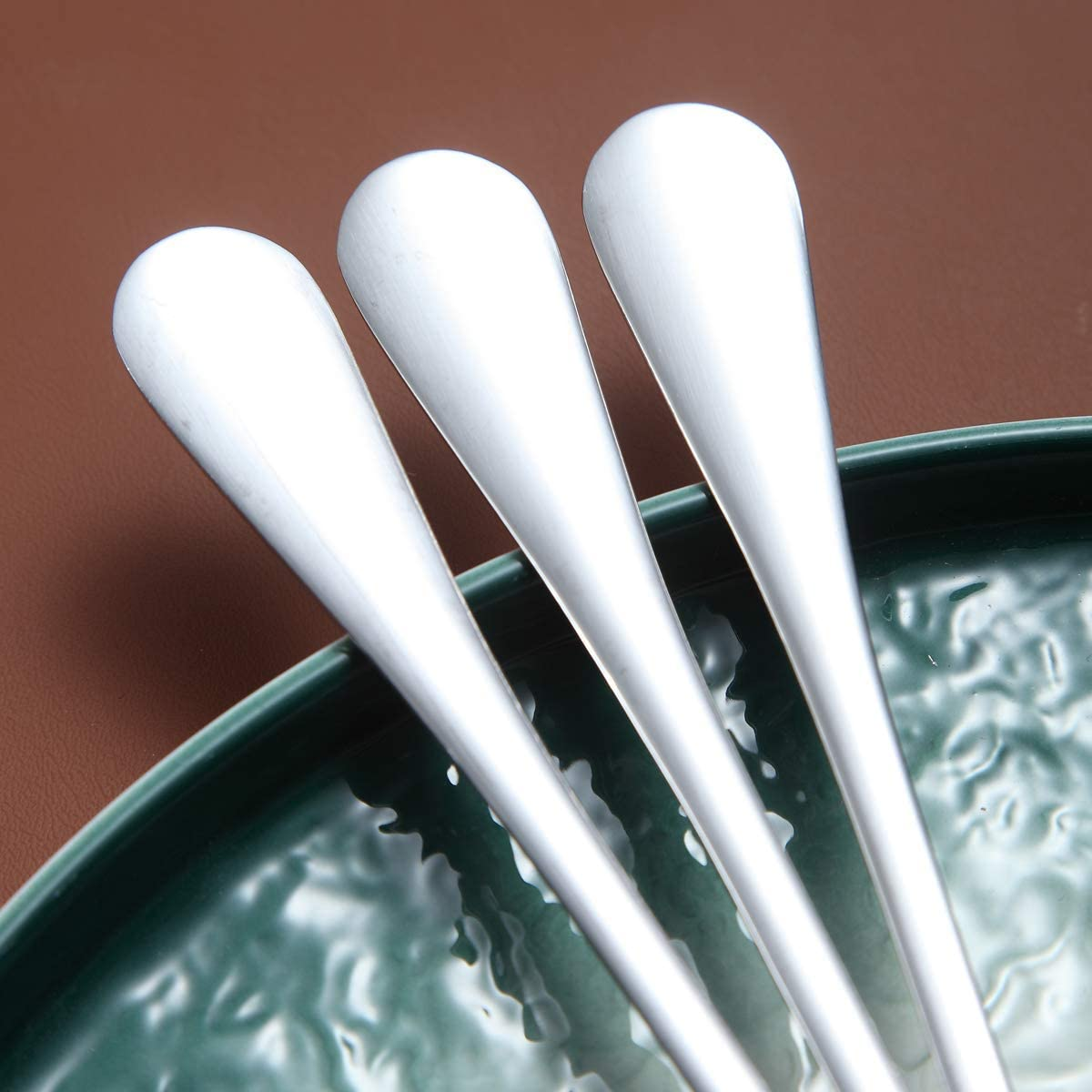 Dinner Spoon of 6, Berglander 19Cm Stainless Steel Shiny Polish Soup Spoons Silverware, Soup Spoon Table Spoon Set Sturdy Easy to Clean, Dishwasher Safe image number 3