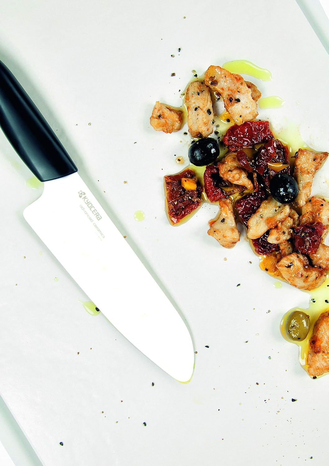 KYOCERA - GEN Series - Small Santoku Ceramic Knife Made of High-Performance Ceramic | Extremely Sharp | Ultra Light | High Break Resistance | Hand Ground Blade Length: 14 Cm, Black image number 6