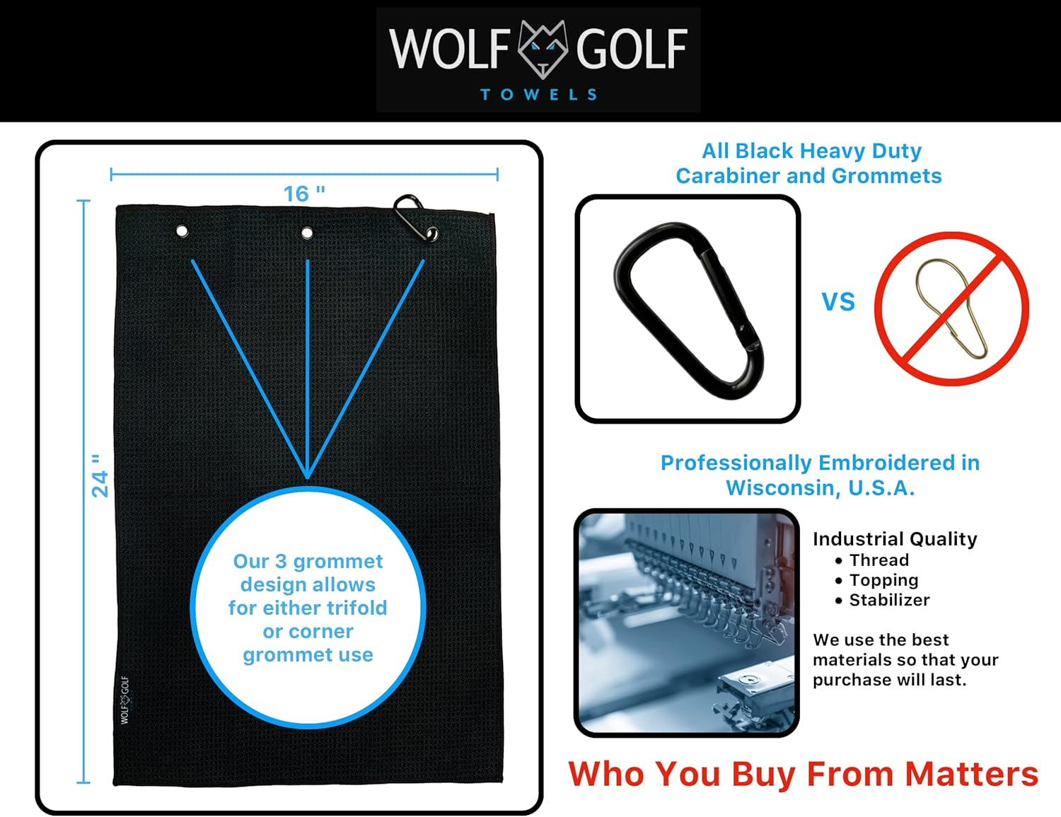 Wolf Golf Towels Queen of the Court Pickleball Towel - Pickleball Gift - Embroidered Funny Pickleball Towel Retirement Gift - King Of The Court image number 2