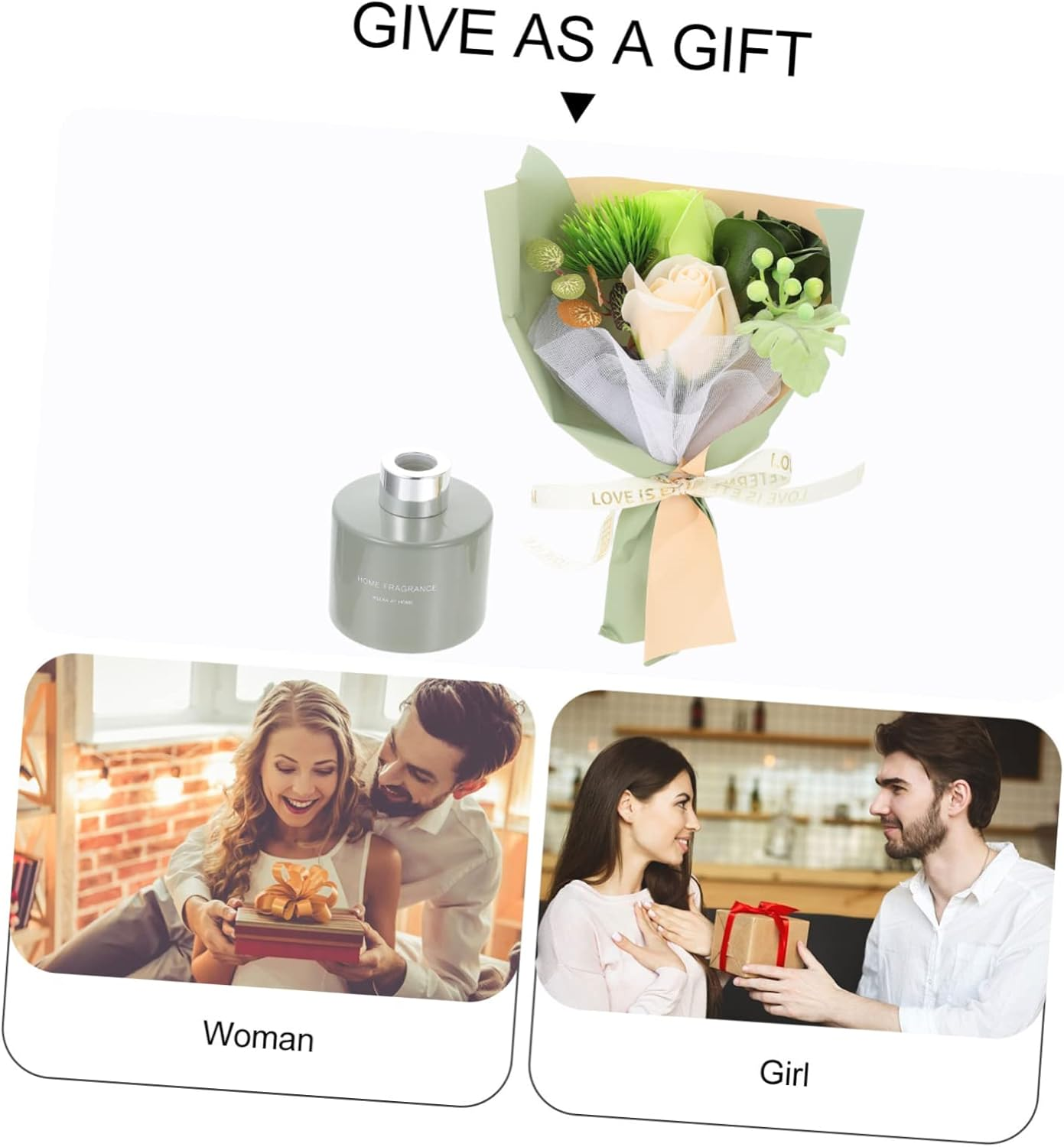 Healvian 1Set Artificial Soap Flower Box for Women Romantic Soap Bouquet Aromatherapy Present Set Box of Hearts for Engagement Couples image number 5