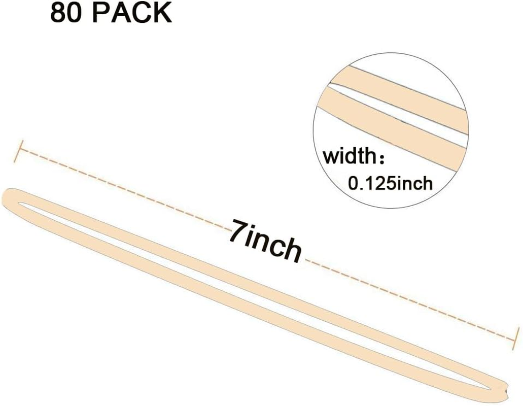 Rubber Bands Beige Large Strong 80Pack Size #117B,For Office Supplies Trash Cans File Folders Litter Box(7" X 1/8") image number 2