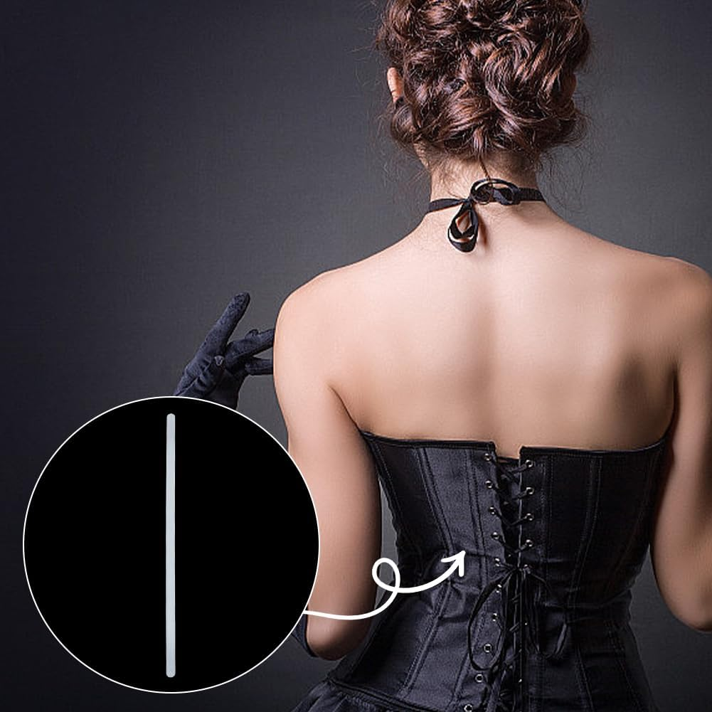 WEBEEDY 100 Pcs Transparent Plastic Boning for Sewing, Stays Corset Boning DIY Handmade Corset Making Accessories for Wedding Dress Gowns Lingerie Hats Costume DIY Sewing Craft, 1.5X15Cm image number 5