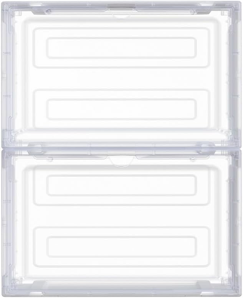 Artiss Set of 2 DIY Shoe Box, Plastic 9 Storage Case Shoes Organiser Cabinets Cupboard Organizer Cube Display Shelf Home Decor Indoor Outdoor Bedroom Hallway Furniture, Magnetic Door White