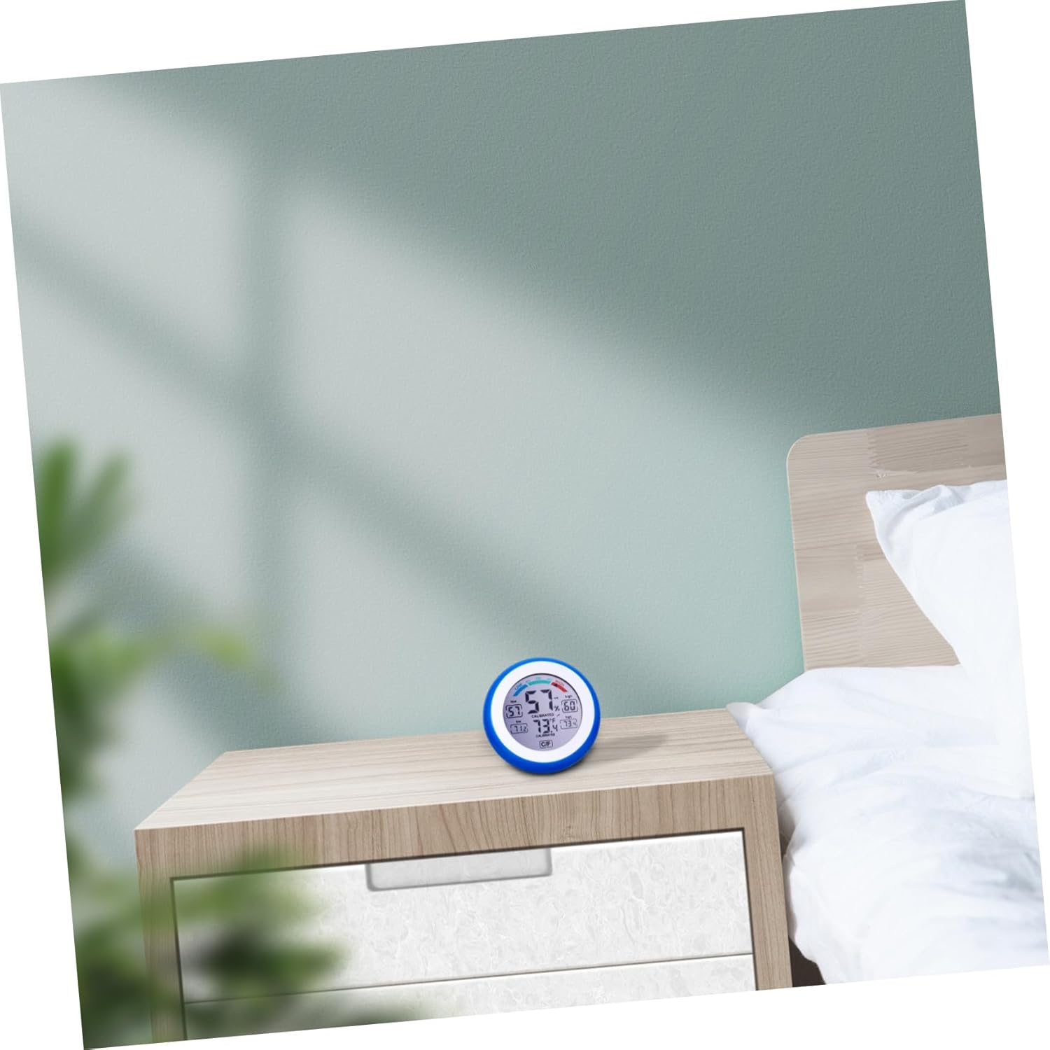 Milisten Multi-Functional Digital Thermometer Hygrometer Indoor round Touchscreen Instrument Hygrometer Blue High Precision Humidity Meter for Home Office LCD Display image number 5