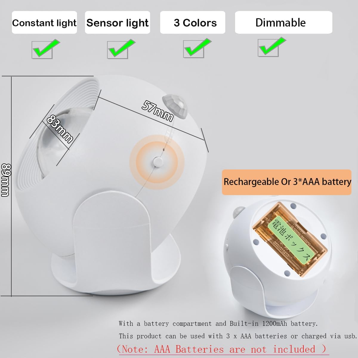 Wall Sconce Spotlights Indoor with Motion Sensor Light Display Lights Rechargeable 1200Mah Wireless Wall Lighting for Pictures Art Deco Bedroom Staircase Hallway Wall Mount Night Light