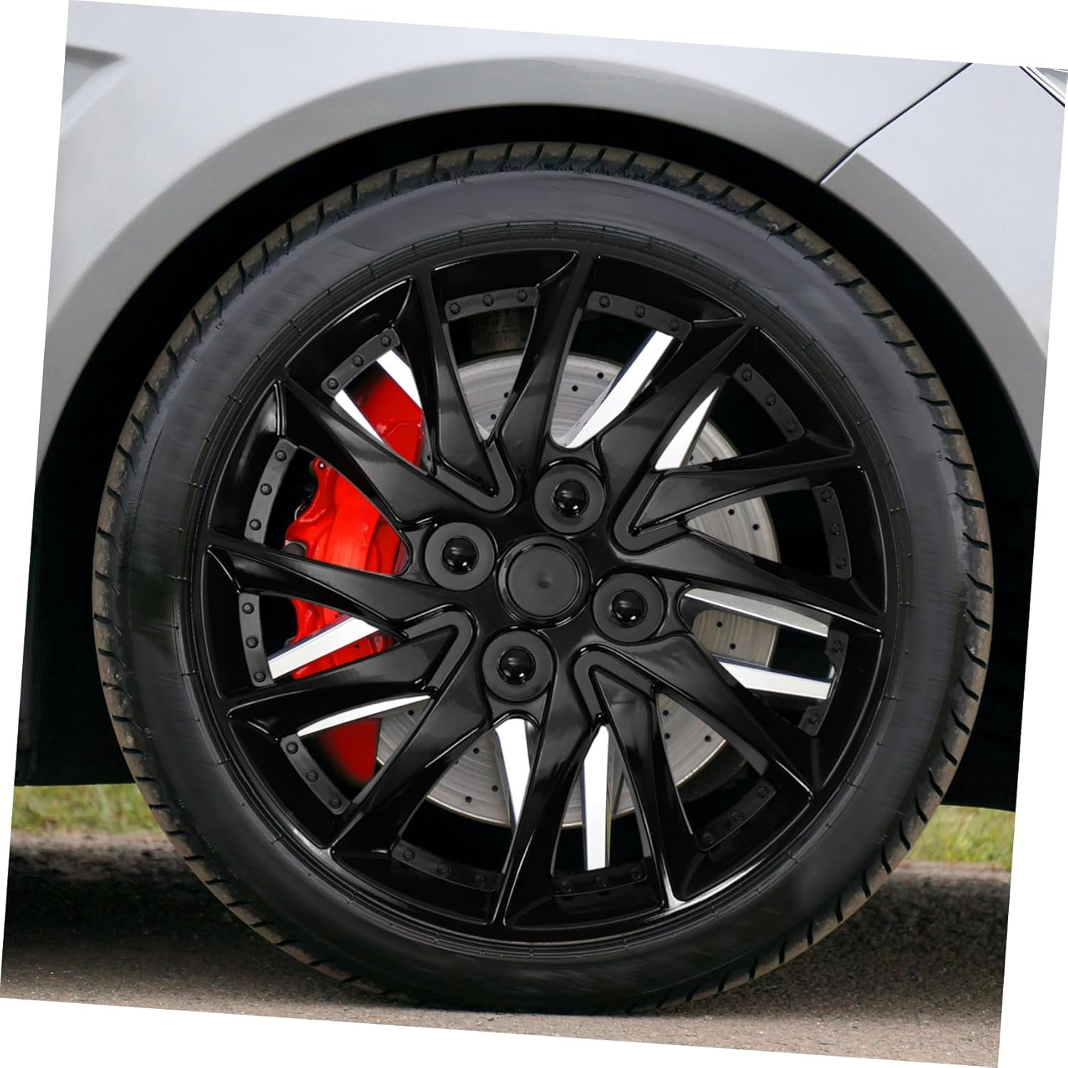 Kichvoe Wheel Hubcaps 14 Inch Pp Hub Wheel Covers with Impact Protection Exterior Maintenance image number 1