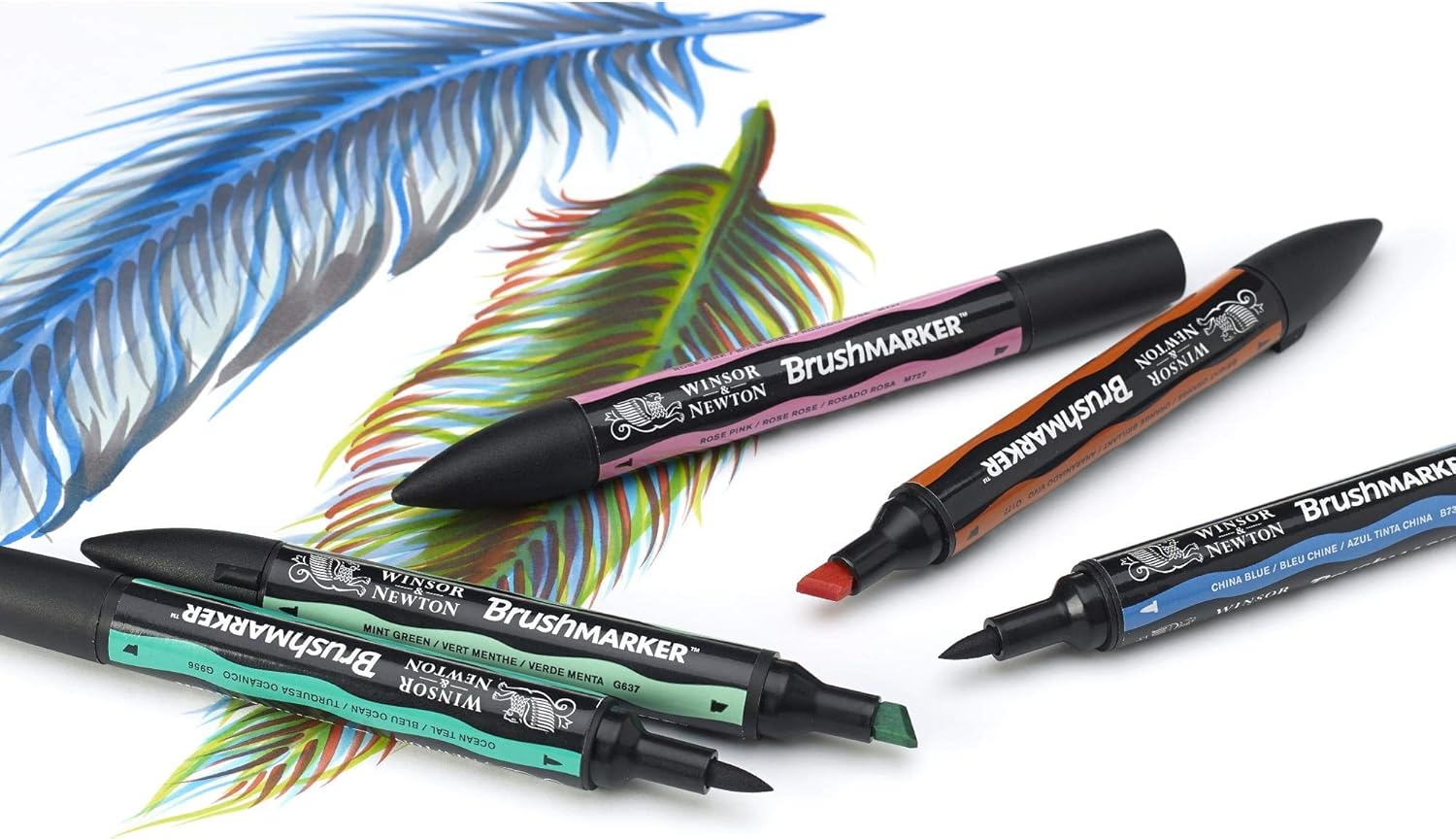 Winsor & Newton Rich Tones Brushmarker 6-Pieces Set image number 4