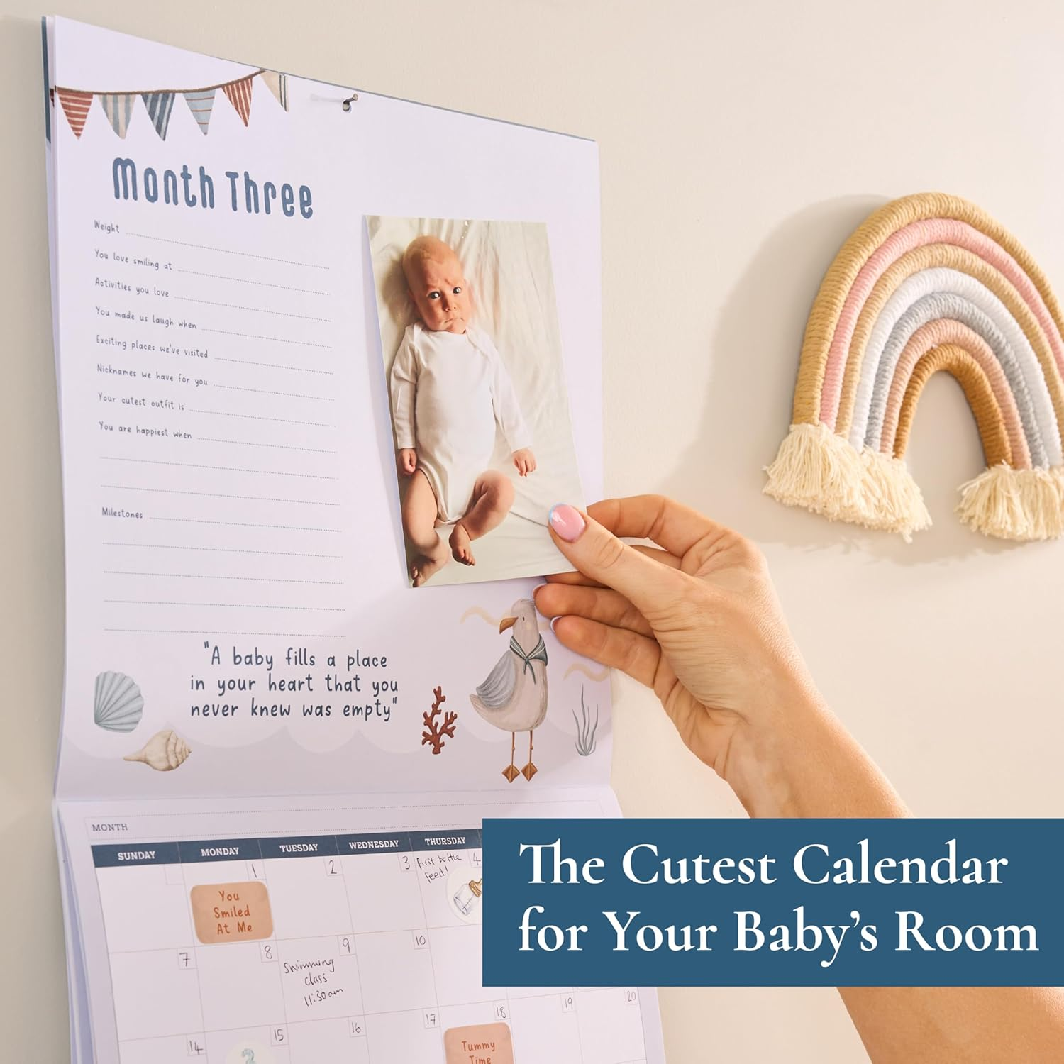 Baby'S First Year Memory & 1St Year Calendar with 100 Stickers | Baby'S First Year Calendar with Stickers & 1St Year Calendars, Baby Tracker image number 5