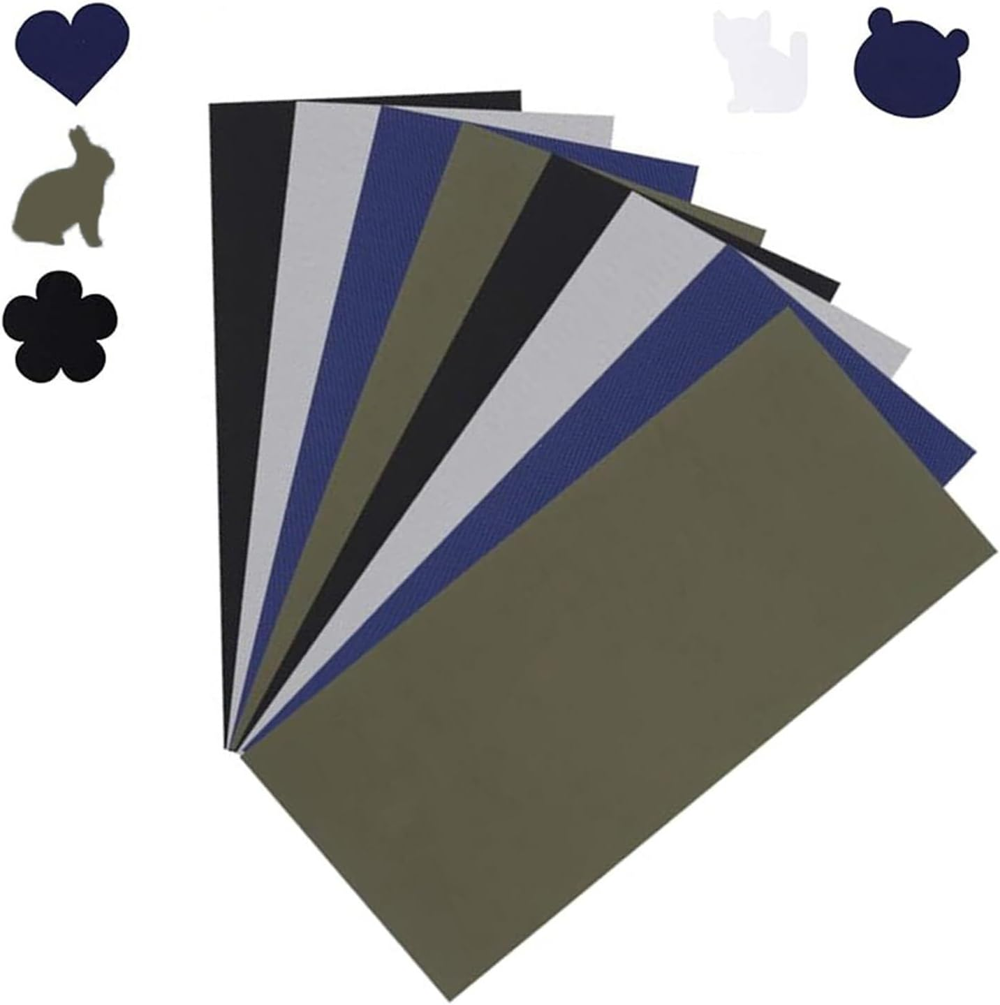 8Pcs 15X20Cm Self Adhesive Nylon Repair Patches, Waterproof Fabric Repair Patches, down Jacket Patch, Lightweight Camping Gear Patch for Clothing Raincoat Backpacks Tent Sleeping Bag Holes image number 1