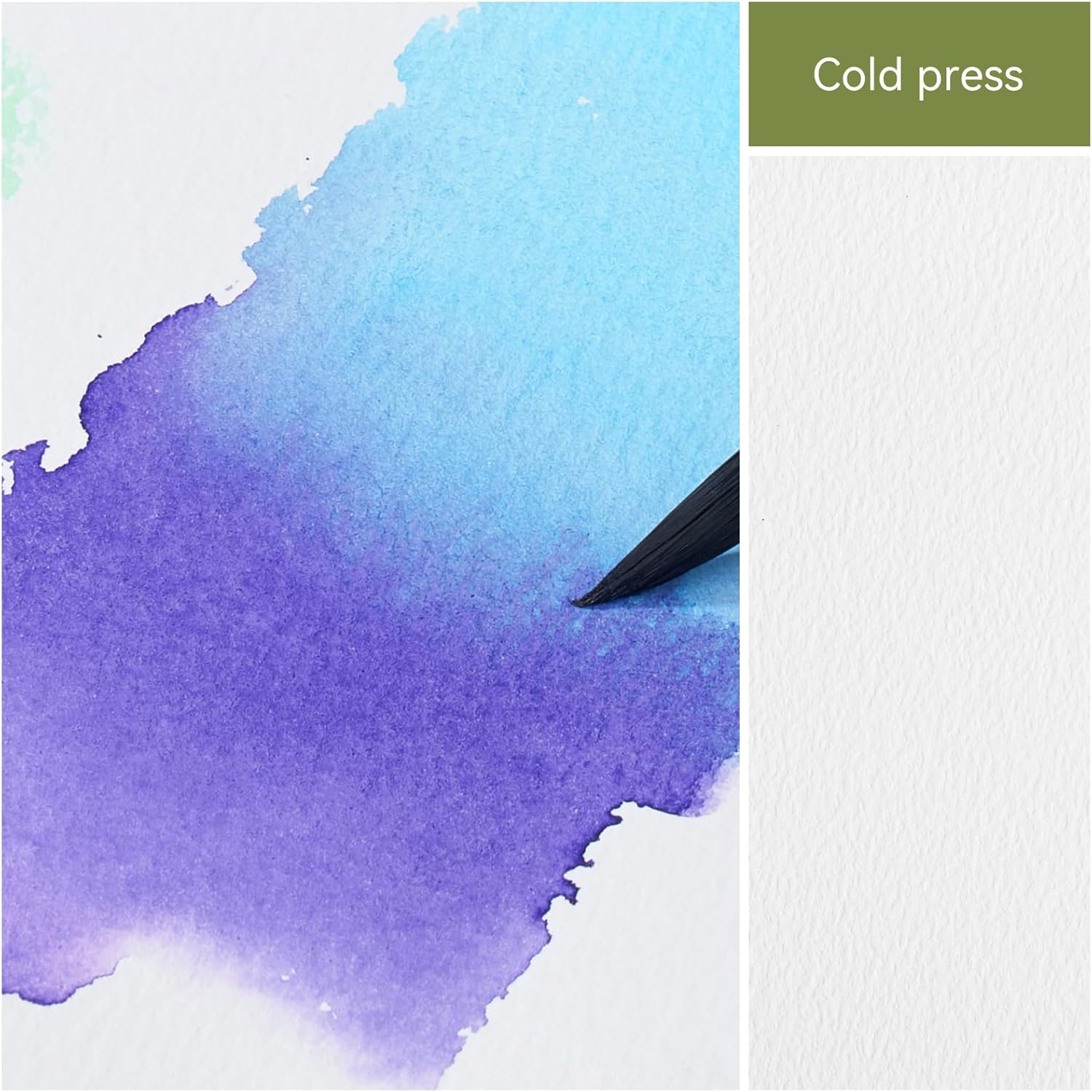 Lightwish Watercolor Sketchbook, 100% Cotton Cold Press Art Supplies Watercolor Paper Journal 3.8 * 5.1In, 2 Pack 40 Sheets (140Lb/300Gsm), Acid-Free for Watercolors, Gouache, Acrylics image number 2