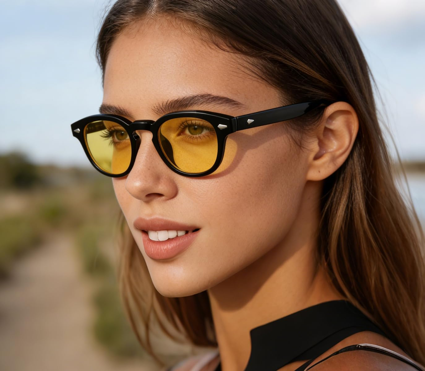 Gtand Unisex Vintage Retro round Style Tinted Sunglasses for Men Women Fashion Circle Sun Glasses 46Mm image number 6