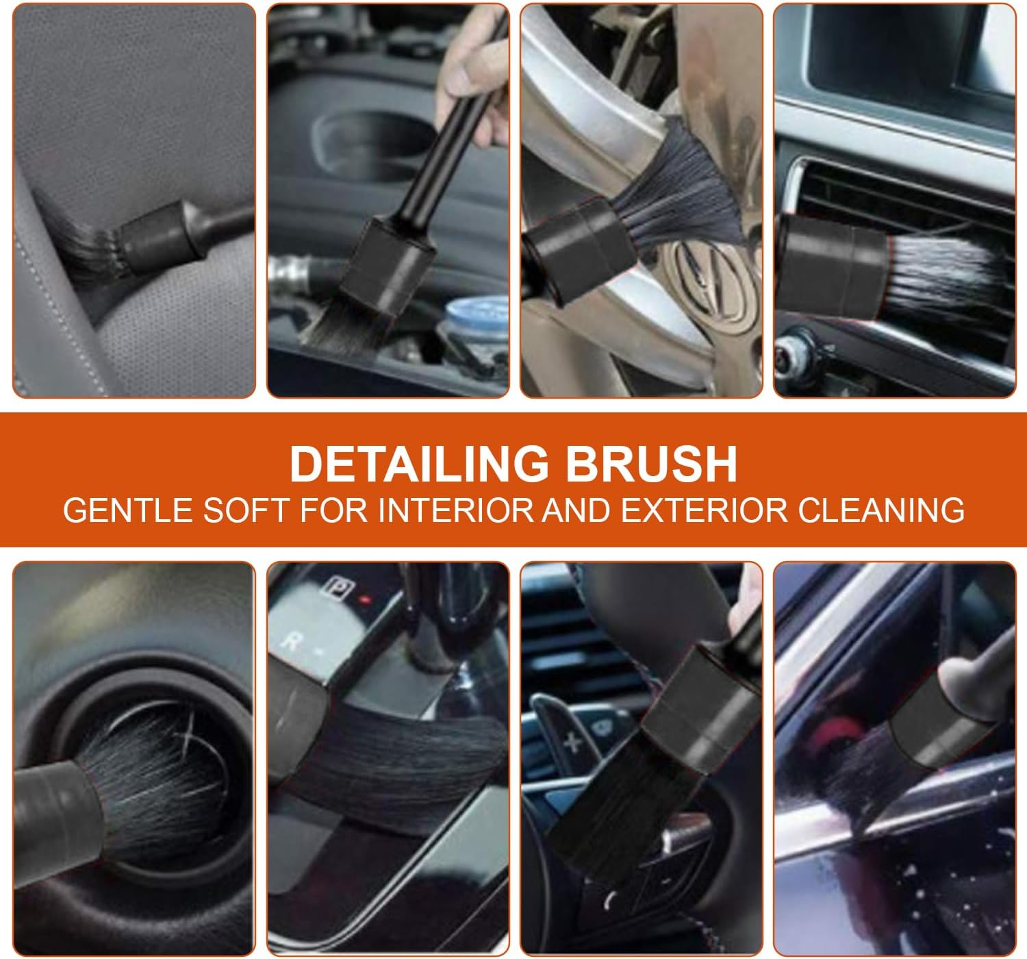 13 PCS Car Wash Tool Cleaning Kit with Storage Bag - Microfiber Mitts, Drying Towel, Waffle Cloths, Alloy Wheel Brush, Valeting Essentials, Set image number 2