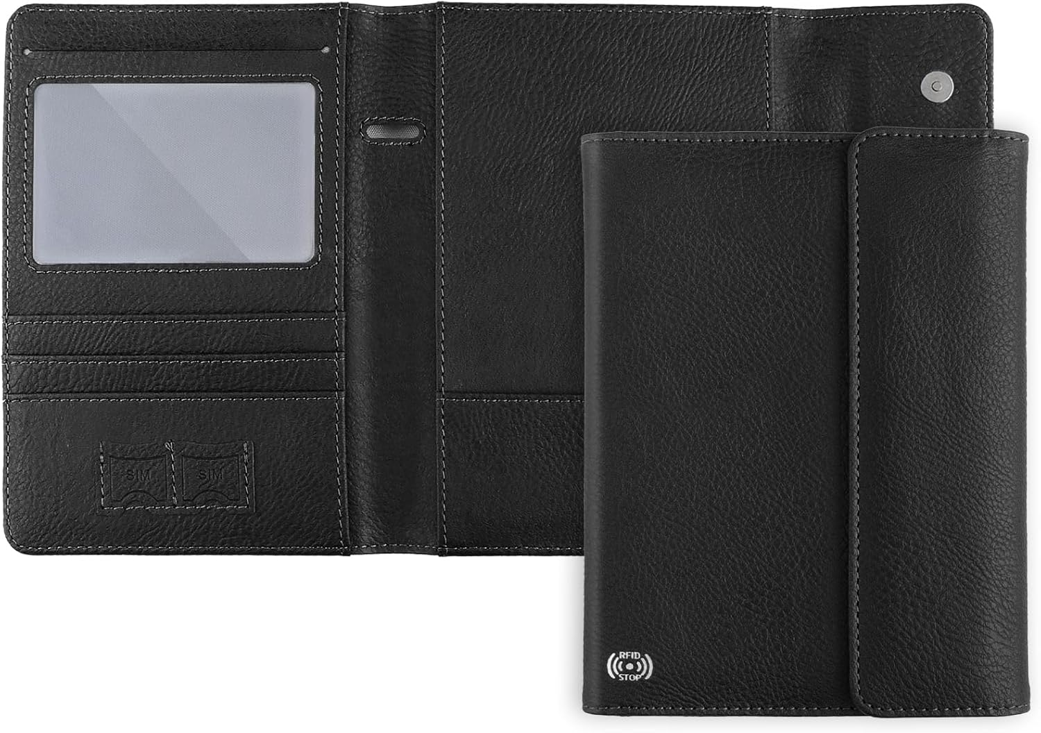 WALNEW Passport Holder for Travel, RFID Blocking Passport Book Wallet Cover Case, PU Leather Travel Essentials Accessories Document Holder, Brown