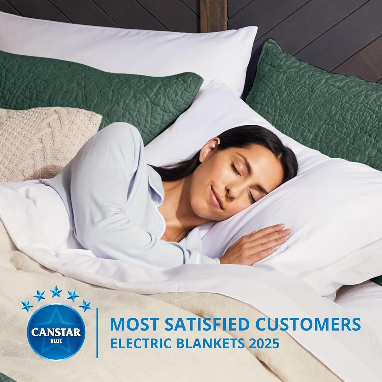 Sunbeam Sleep Perfect Wool Fleece Electric Blanket Queen | 100% Australian Wool, Fully Fitted, Antibacterial, Washable Dual Controls, Auto-Off Timer with Overheat Protection BLW6651 image number 3