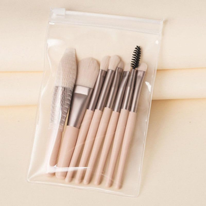 Makeup Brushes Set &ndash; 8 Pcs Soft Makeup Brush Kit with Powder, Blush, Highlight & Eyeshadow Brushes, Portable Travel Cosmetic Brush Set for Beginners & Professionals image number 2