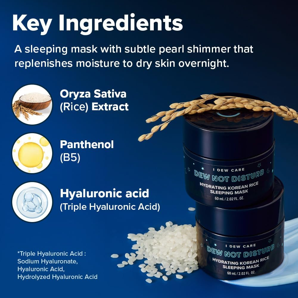 I DEW CARE Night Sleeping Mask - Dew Not Disturb | Hydrating Overnight Mask for Dewy, Radiant Skin, Korean Skincare for Intense Moisture & Fresh Glow - 2. Resting Bliss Face image number 2