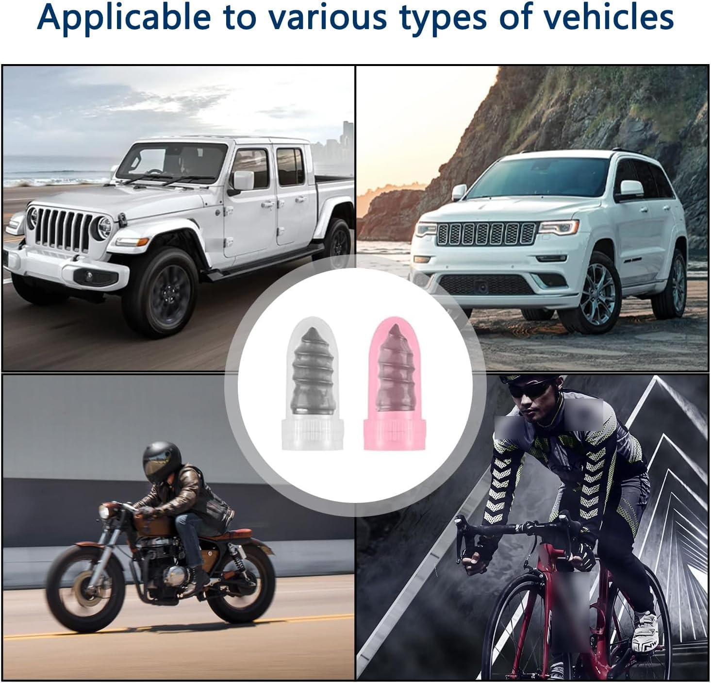 100-Piece Tire Plug Kit with Screwdriver &ndash; Rubber Screw Nails for Fast Car, Motorcycle, Truck, Tractor Puncture Repair(50 S+50 L) image number 1